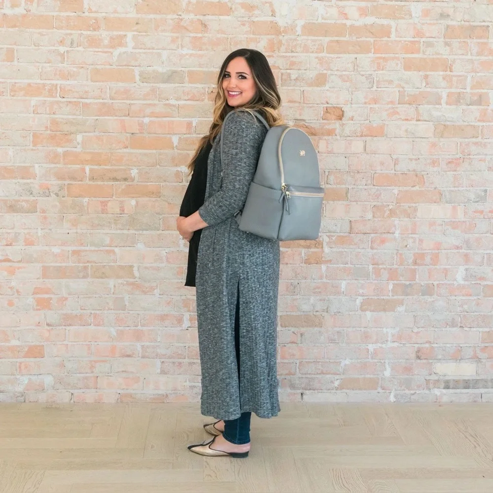 NWT Freshly Picked Stone Classic City Diaper Bag II Backpack